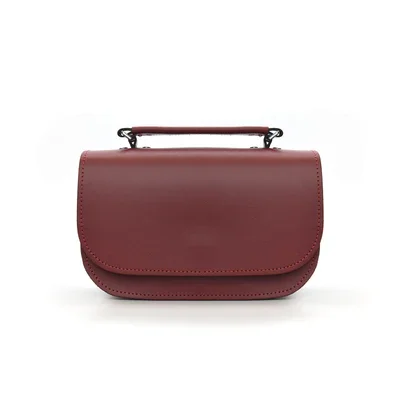 Aura Handmade Leather Bag - Oxblood Red