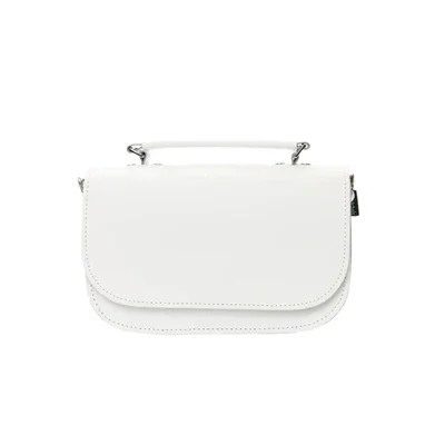 Aura Handmade Leather Bag - White