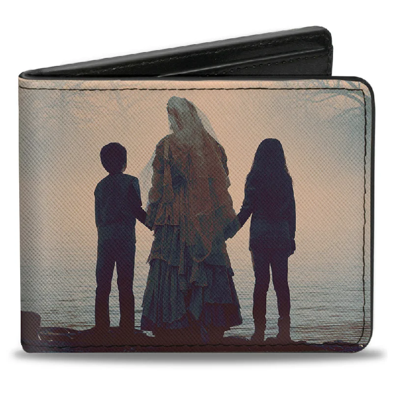 Bi-Fold Wallet - The Curse of La Llorona River Pose with Children + Screaming Pose Logo