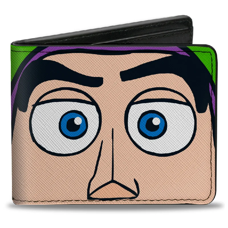 Bi-Fold Wallet - Toy Story Buzz Lightyear Expression Close-Up Green