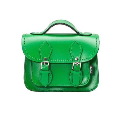 Handmade Leather Micro Satchel - Green