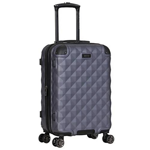 Kenneth Cole Reaction Diamond Tower Luggage Collection Lightweight Hardside Expandable 8-Wheel Spinner Travel Suitcase, Smokey Purple, 20-Inch Carry On