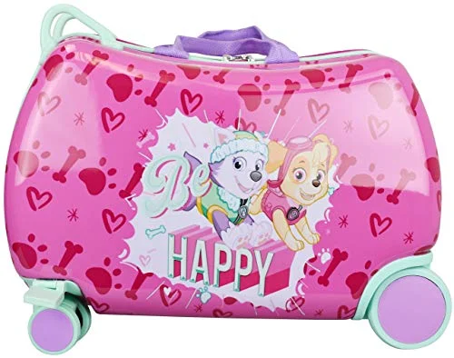 Nickelodeon Paw Patrol Boys - Girls Carry On Luggage 20" Kids Ride-On Trunky Suitcase (GIRL MULTI)