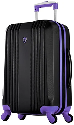 Olympia Apache Ii 21" Carry-on Spinner, BLACK+PURPLE, One Size