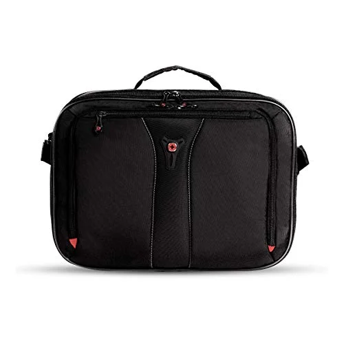 SWISSGEAR Jasper Expandable Organizer 15-inch Laptop Case | TSA-Friendly Carry-on | Travel, Work, School | Men's and Women's- Black