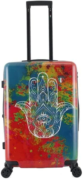 TUCCI Exotic Hamsa 24” Medium Hardside Checked Suitcase