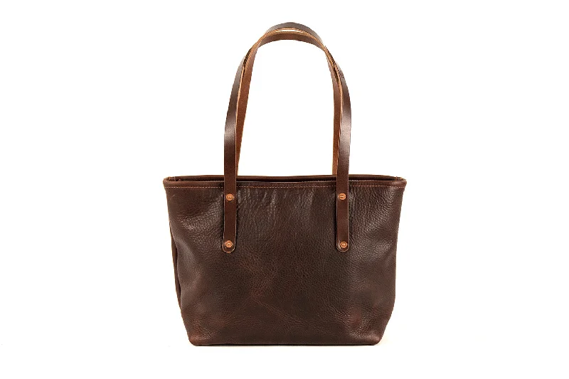 AVERY LEATHER TOTE BAG - MEDIUM - WITH ZIPPER - IN STOCK