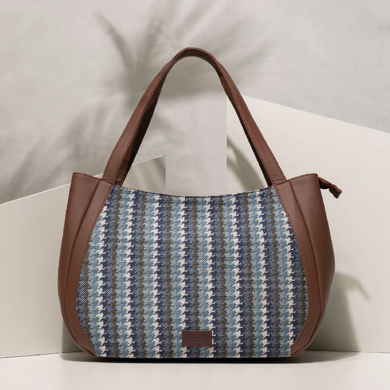 Bombay Houndstooth Luna Handbag