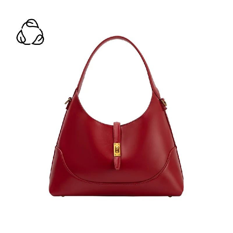 Caroline Red Recycled Vegan Shoulder Bag