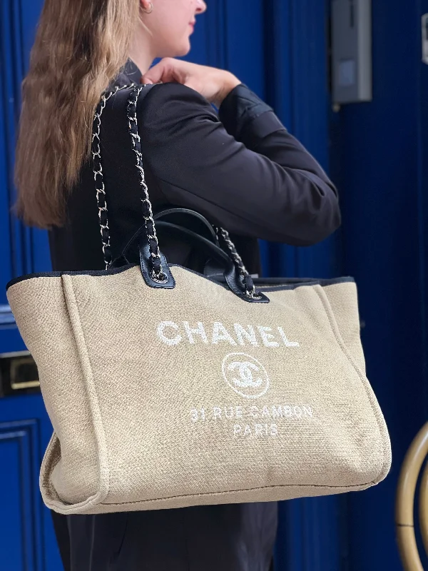 Chanel Green Deauville Handbag