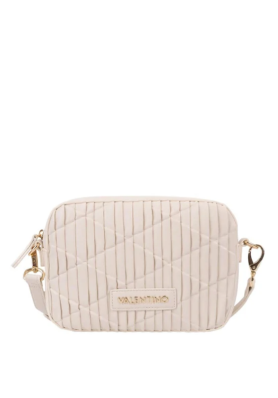 Valentino Clapham Quilted Camera Crossbody Bag, Ecru