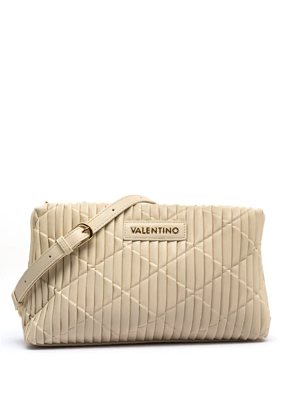 Valentino Quilted Clapham Shoulder Bag, Ecru