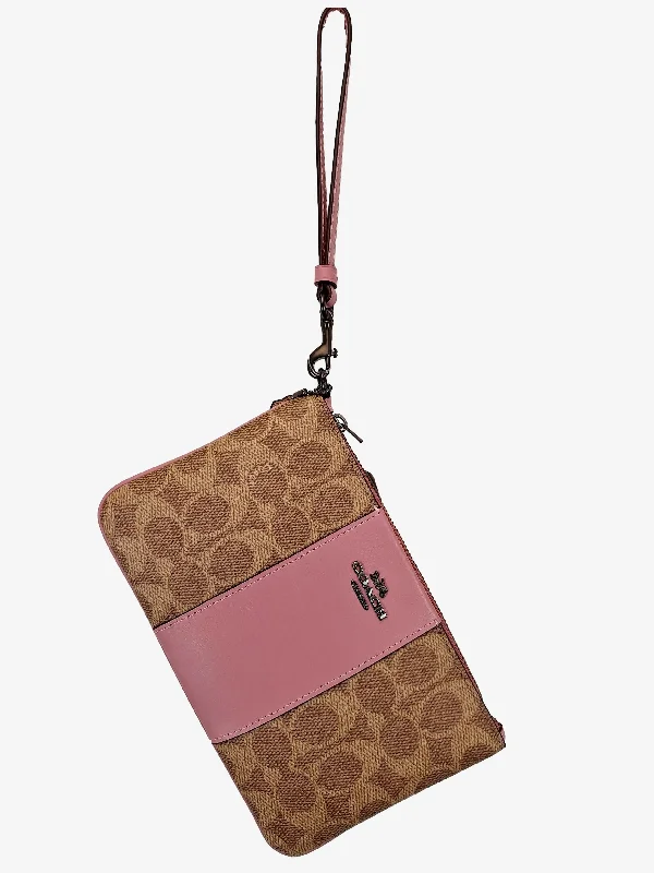 Coach Dusty Pink Monogram Clutch