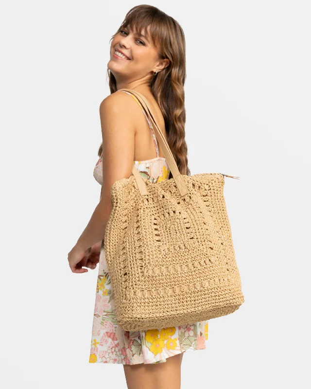 Coco Cool Straw Tote Bag - Natural