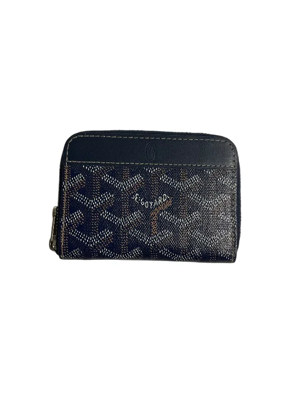 Coin Purse Luxury Designer By Goyard In Navy, Size:Medium