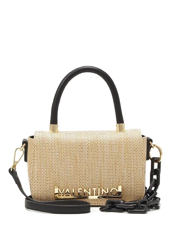 Valentino Copacabana Small Grab Bag, Black & Beige