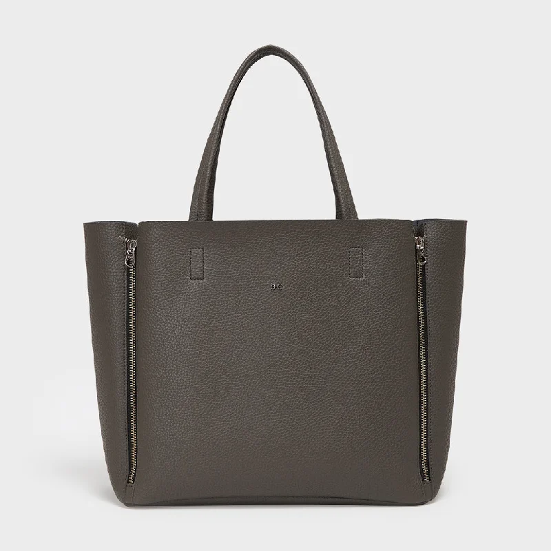 SEOUL PEBBLED VEGAN LEATHER GRAY