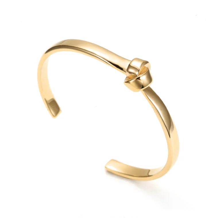 Gold Cuff Knot Bangle