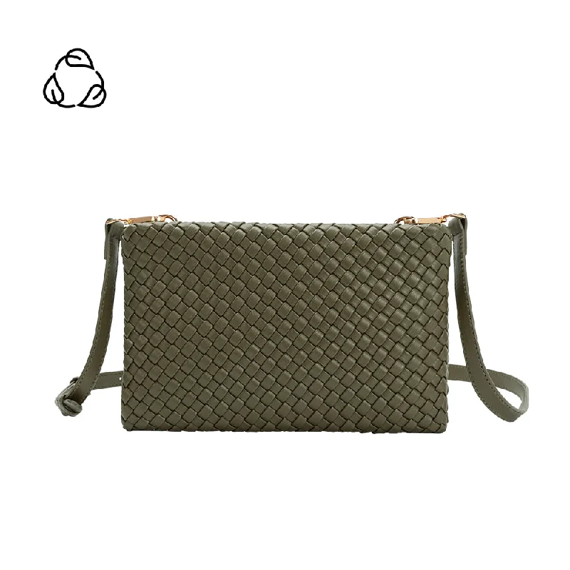 Daisy Olive Woven Recycled Vegan Crossbody