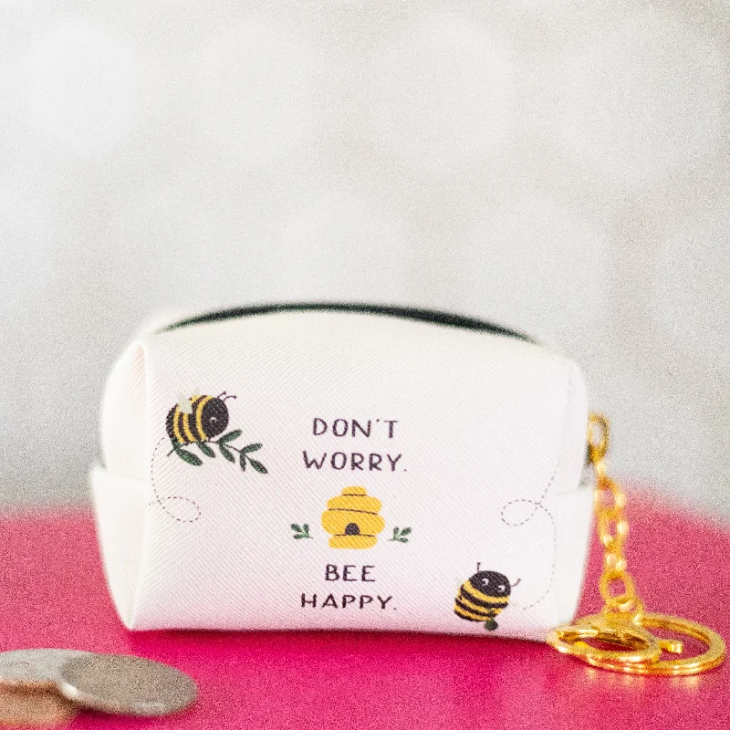 Don't Worry Bee Happy Key Chain Pouch