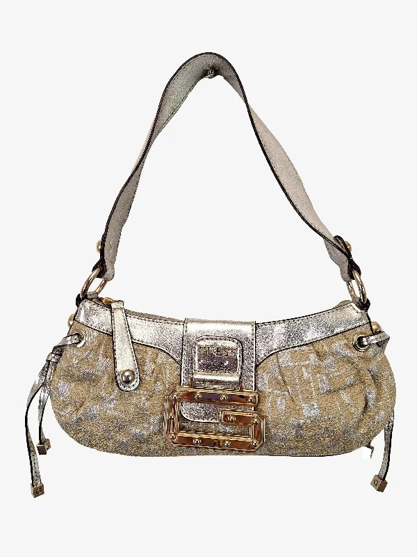 Guess Gold & Silver Y2k Mini Shoulder Bag