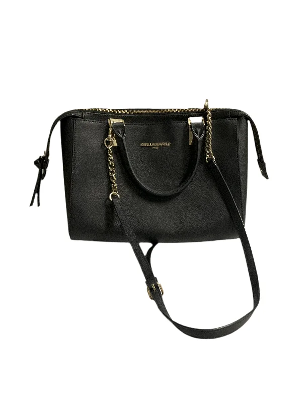 Handbag Designer By Karl Lagerfeld In Black, Size:Large