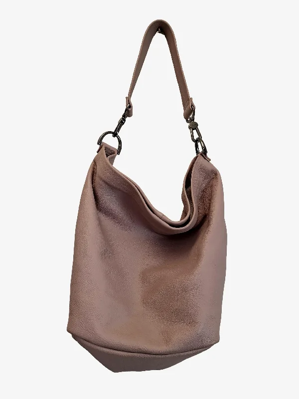 LOUIE Mushroom Lined Two Strap Bucket Bag