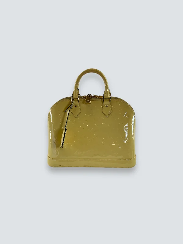 Louis Vuitton Yellow Vernis Leather Alma MM