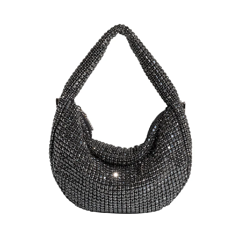 Milly Black Crystal Crossbody Bag