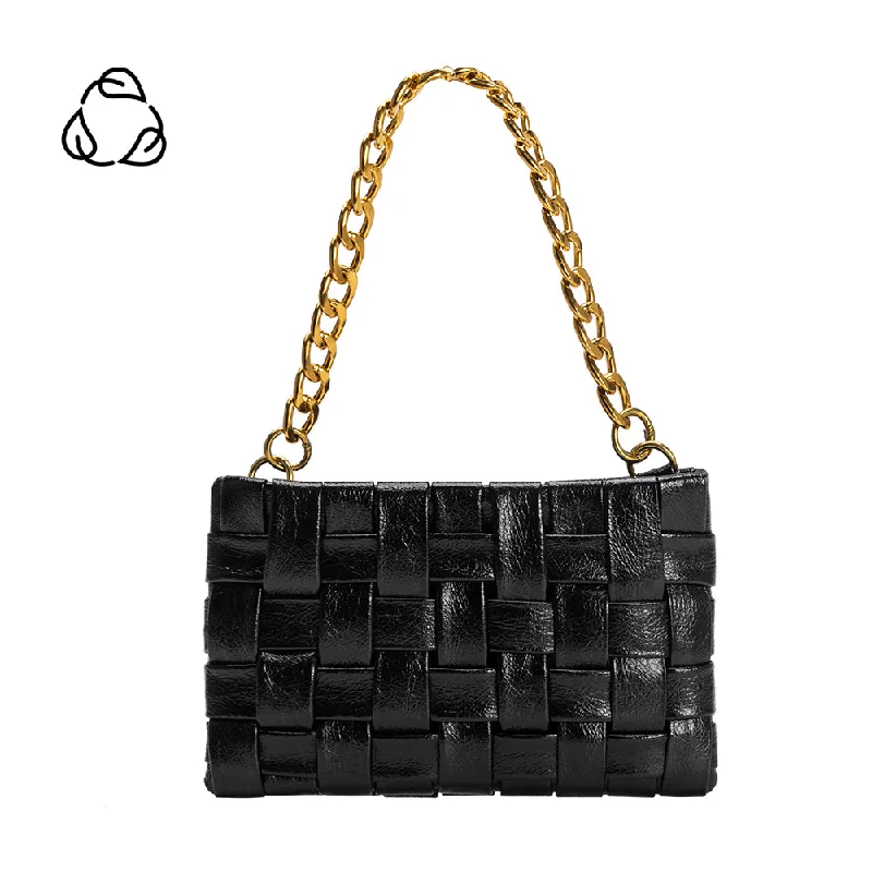 Mimie Black Woven Crossbody Bag