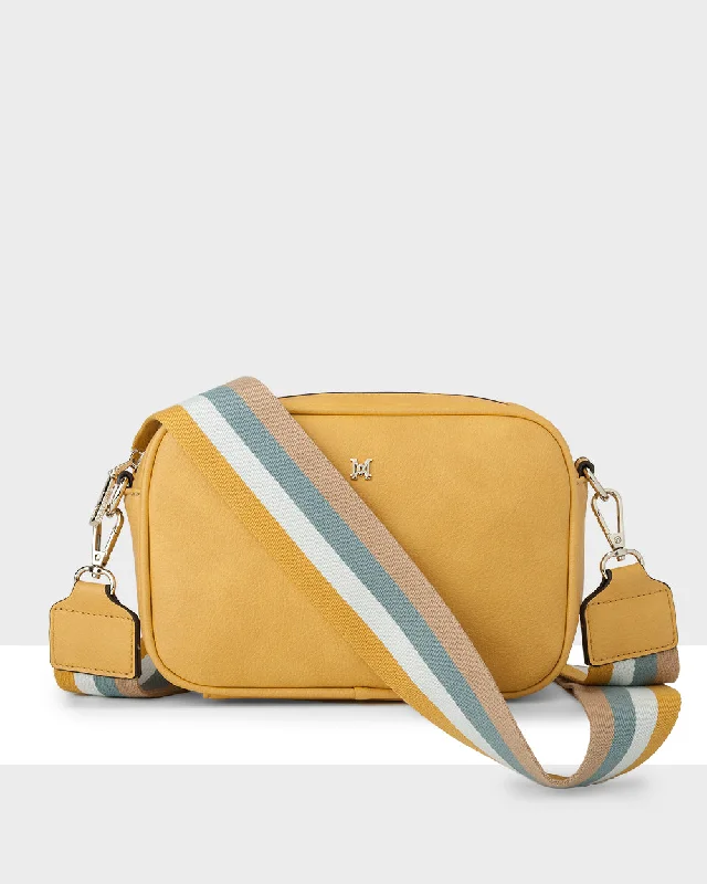 Monica Camera Crossbody Bag + Stripe Bag Strap