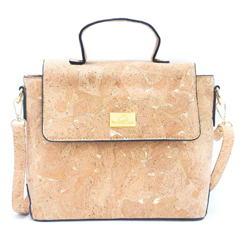 Natural cork Satchel Molten Gold Bag -BAG-2095