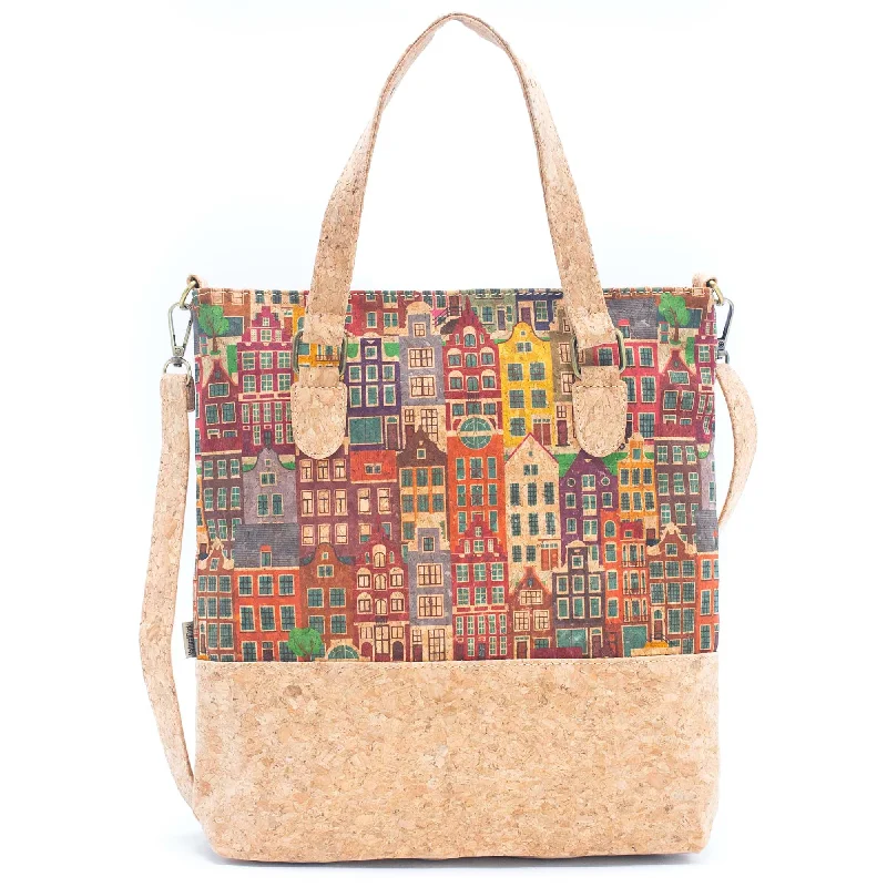 Cork Tote Bag with Adjustable Strap and Unique Prints BAG-2215