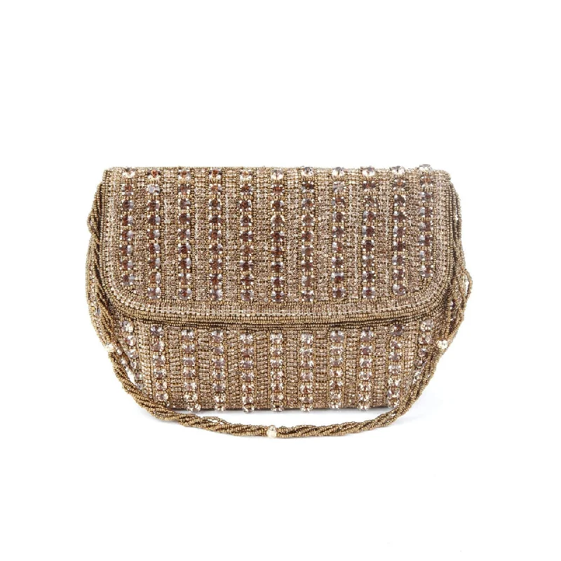 Odette Gold Embellished Clutch