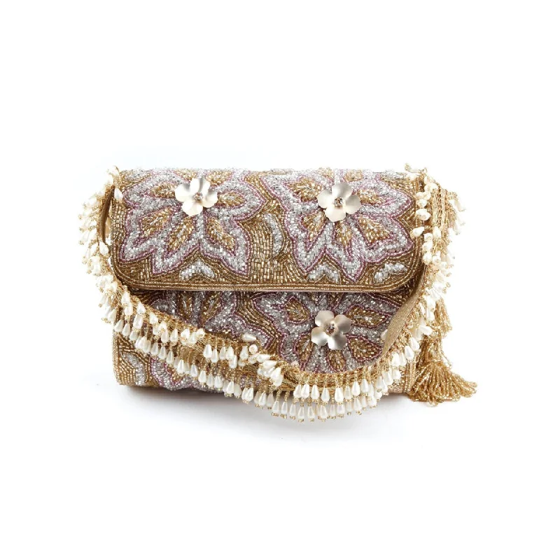 Odette Gold Embellished Clutch