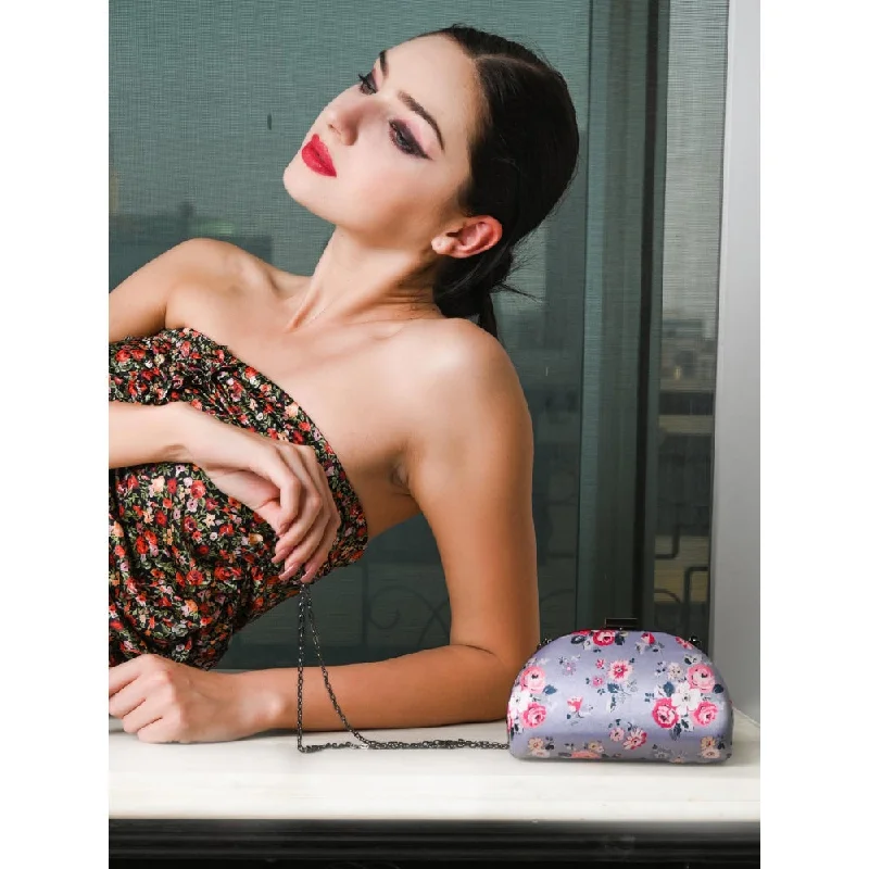 Odette Multi-Color Printed Clutch