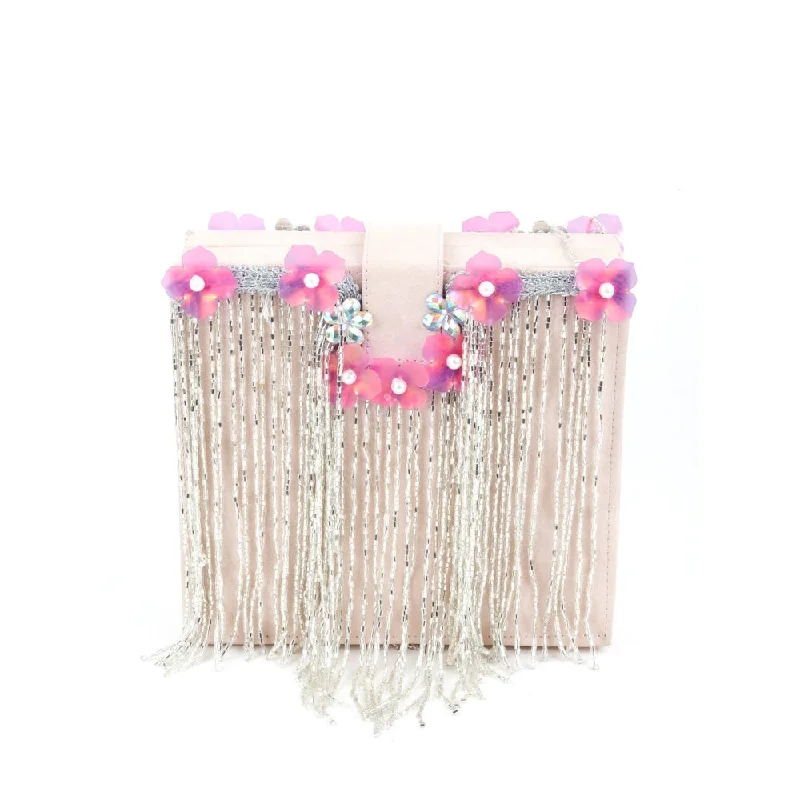 Odette Pink Embellished Clutch