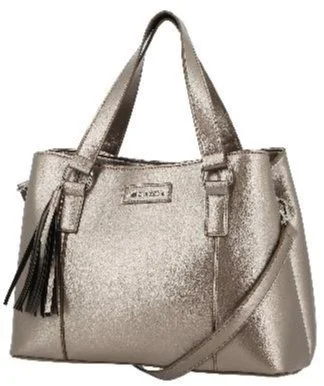 Pierre Cardin Abigail Relaxed Satchel Handbag | Metallic