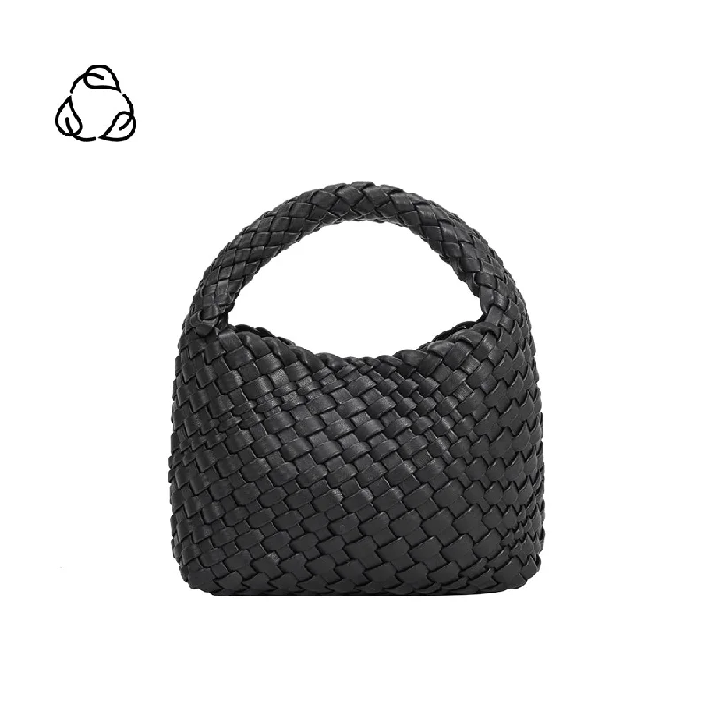 Sylvie Black Recycled Vegan Top Handle Bag - FINAL SALE