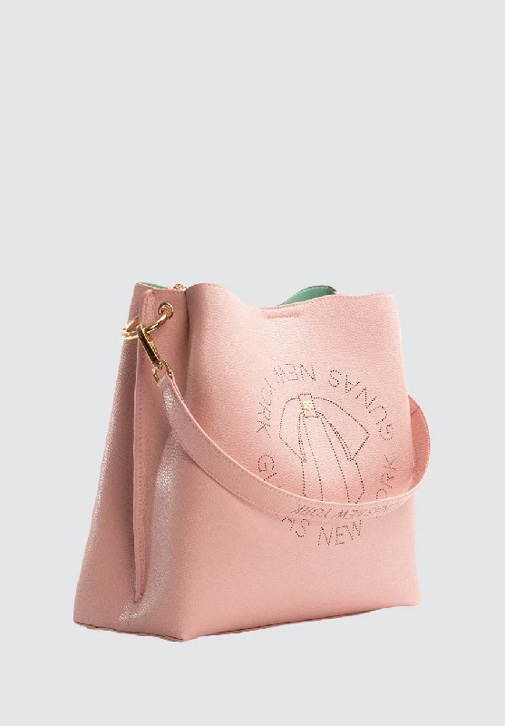 Tabitha | Pink Vegan Bucket Bag