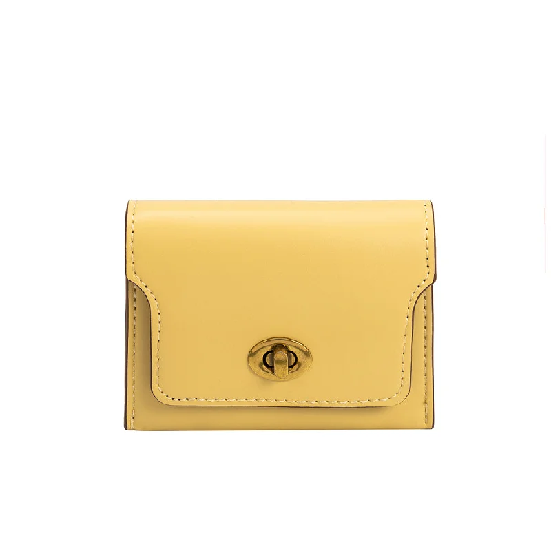 Tara Yellow Vegan Card Case Wallet