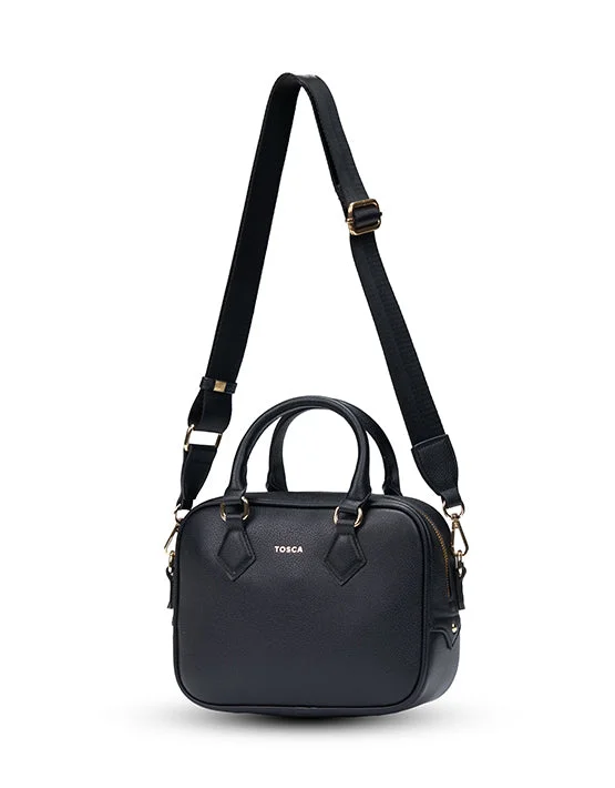 Tosca - TH052 Mini Bowler Handbag - Black