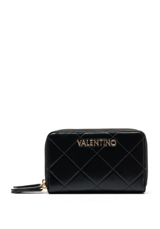 Valentino Nur Re Double Zip Wallet, Black