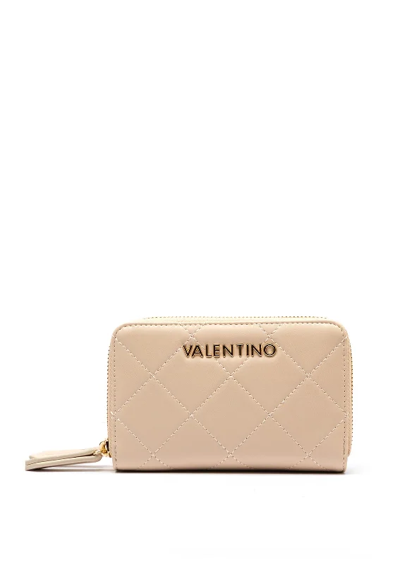 Valentino Nur Re Double Zip Wallet, Ecru