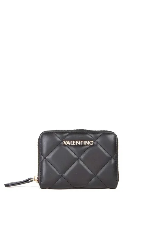 Valentino Ocarina Quilted Zip Around Wallet, Black