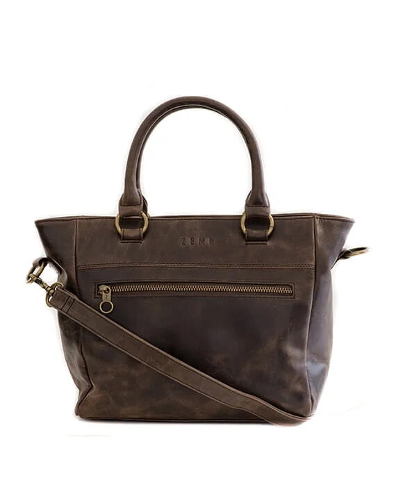 Zemp Paris Grab Handbag | Waxy Brown