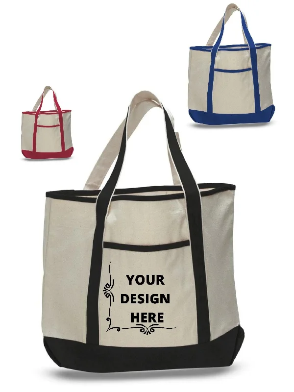 Custom Jumbo Size Heavy Canvas Deluxe Tote Bag