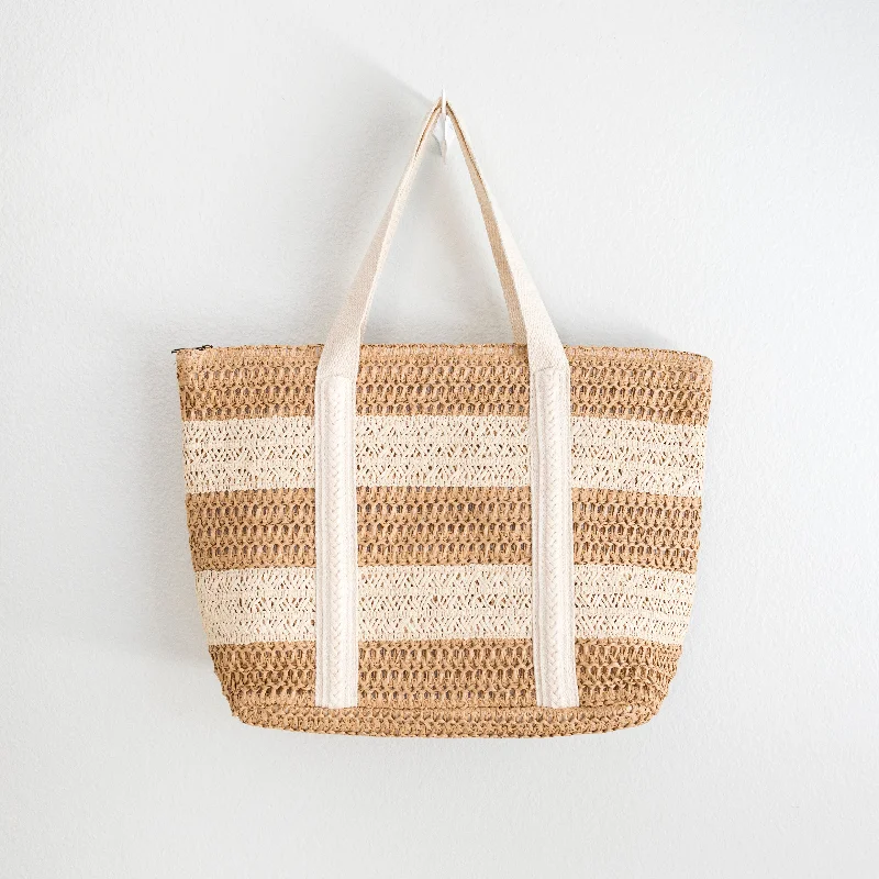 Elena Handbags Straw Woven Beach Tote