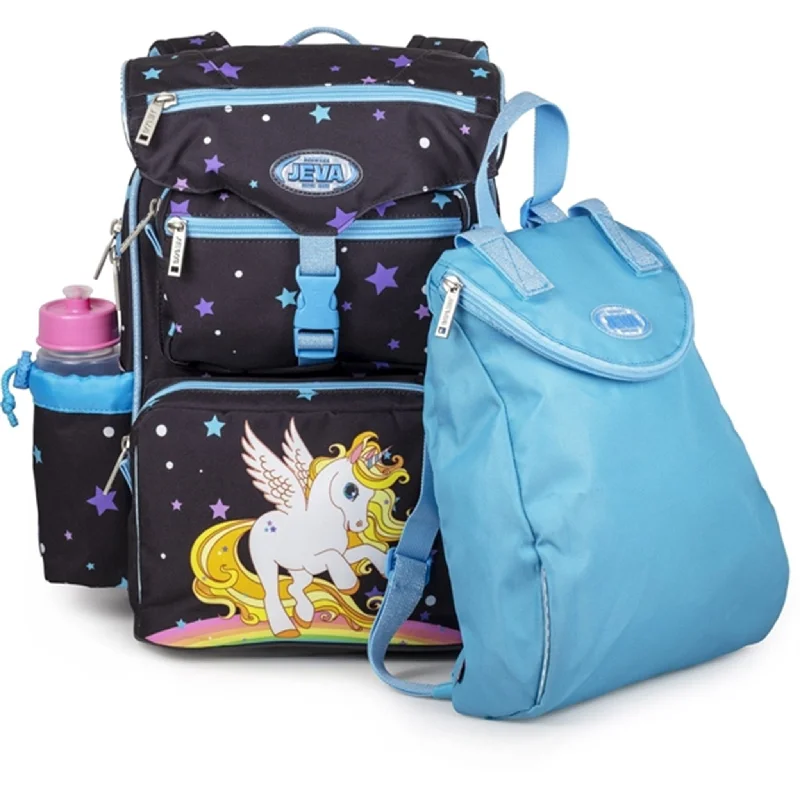 JEVA School Bag Golden Unicorn