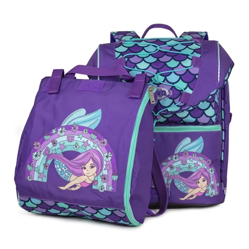 JEVA School Bag Rainbow Mermaid